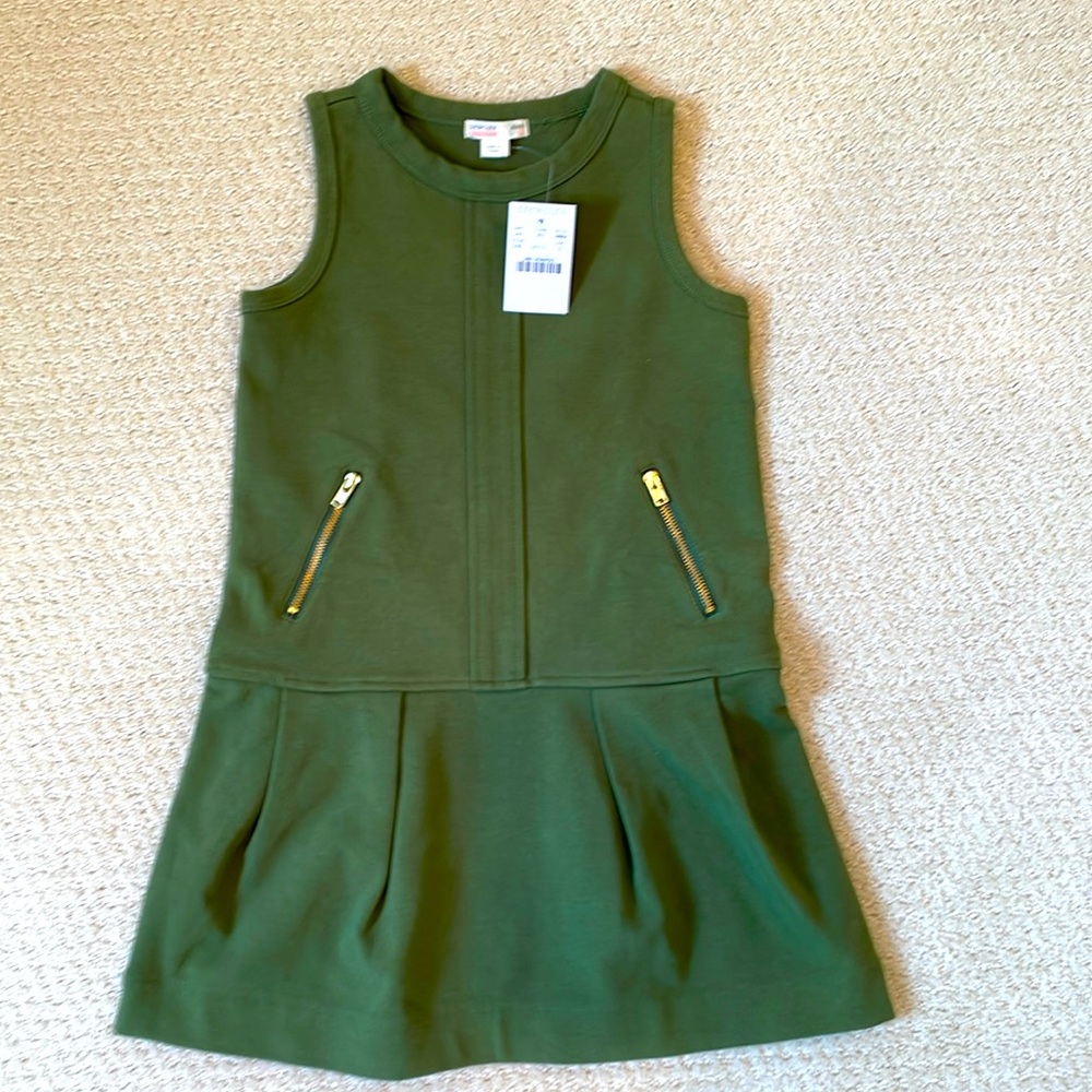 NWT J. Crew crewcuts Girls Green Jumper Dress size 5